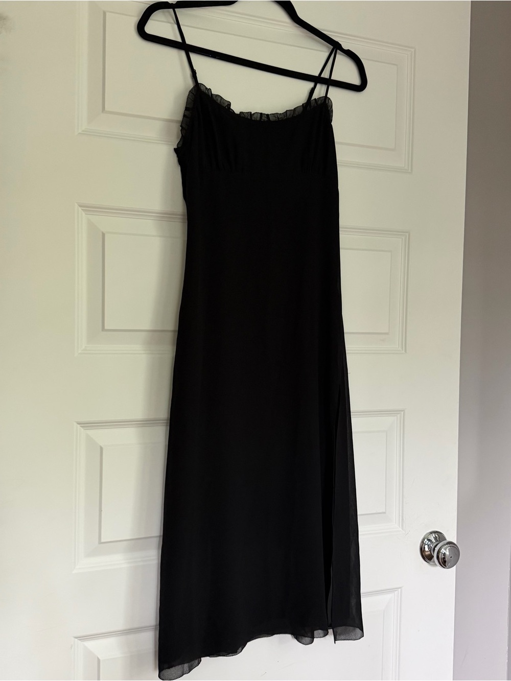 NWT Aritzia Black Spaghetti-Strap Dress